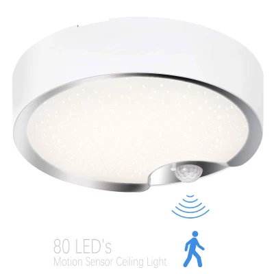 300 Lumen batteriebetriebene LED-Nachtsensor-Lampe für den Innenbereich, dekorative Decken-LED-Deckenleuchte mit PIR-Sensor, Lá Mparas De Gabinete Lighting, 80 Stück SMD-LED-Schrankleuchte