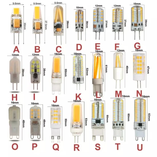 Energiesparendes Licht, AC220/110 V, DC12 V/24 V, 1,1 W, 1,2 W, 1,3 W, 1,5 W, 1,8 W, 2 W, 3 W, 5 W, 5,5 W, 6 W, Silizium-PP, G4, G9, Cappluse-LED-Lampe mit 3000 K, 4500 K, 6500 K