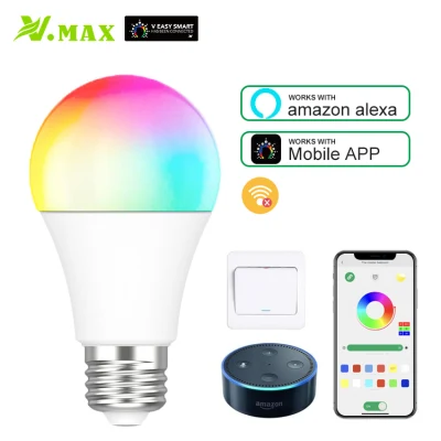 Vmax buntes LED-Licht, intelligente Glühbirnen für Zuhause, intelligente Glühbirne